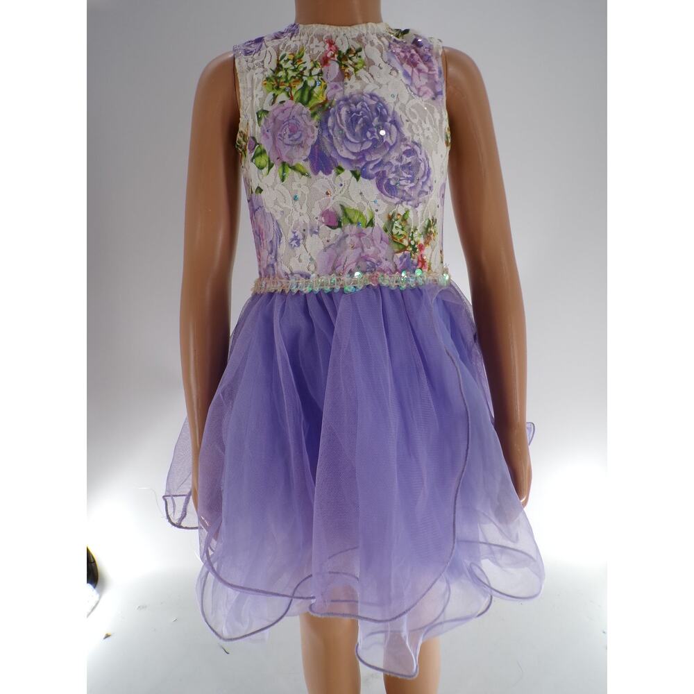 Dance Costume Gallery 18212 Medium Child Lavender Lyrical Sequins Floral Ballet